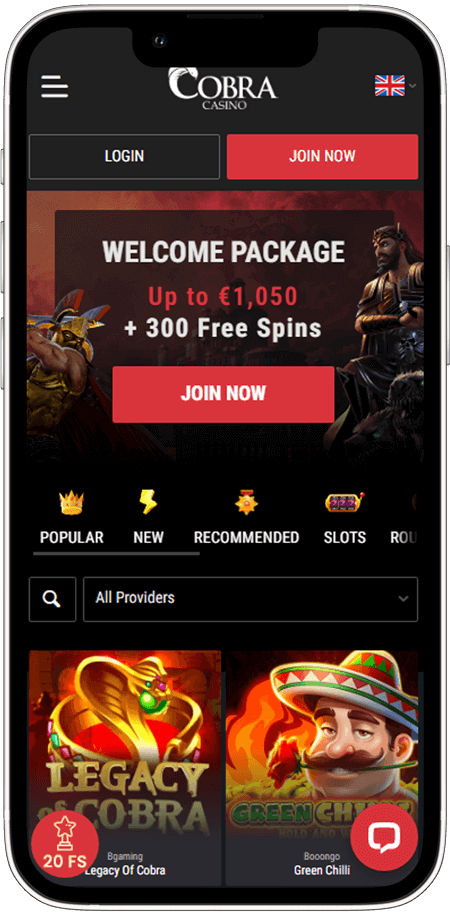 Cobra Casino Mobile App